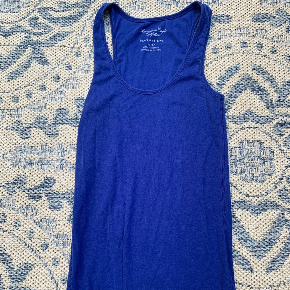 American Eagle tank royal blue